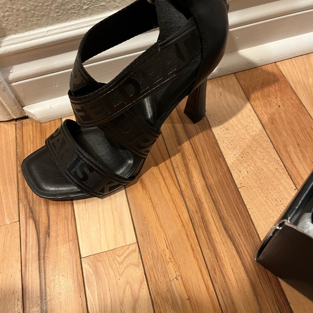 Karl Lagerfeld Black Strappy Heels